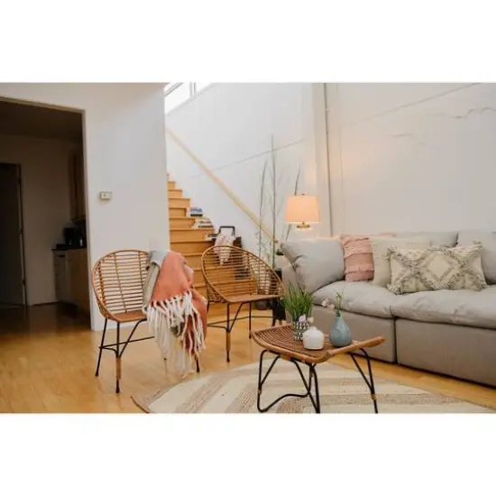 Hello Honey&reg; Cream & Gray Fringe Kilim Pillow {6}