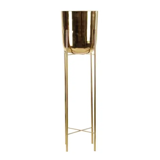CosmoLiving by Cosmopolitan Gold Metal Glam Planter Set, 39" & 46" {3}