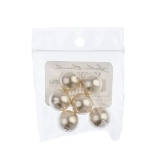 Preciosa Maxima 12mm Round Nacre Pearls, 6ct. White {3}