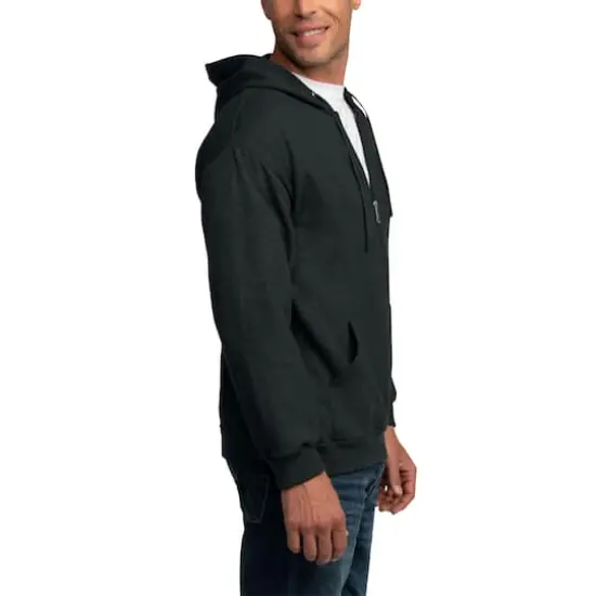Fruit of the Loom Eversoft Fleece Full Zip HoodieBlack Heather {5}