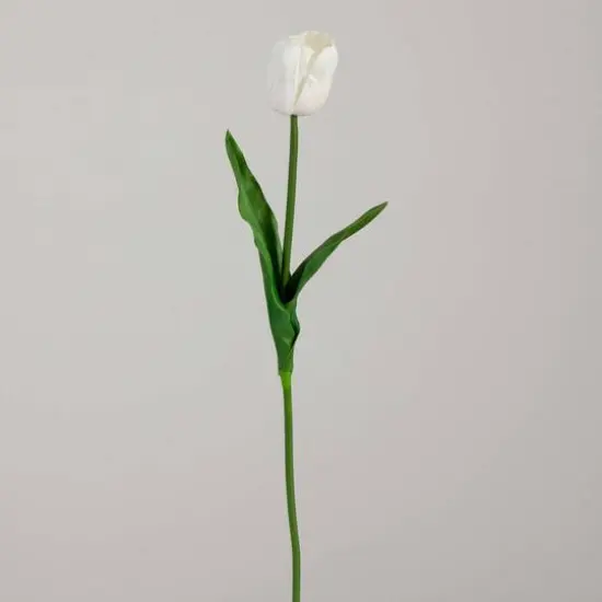 25" White Tulip Flower Stems, 3ct. {8}