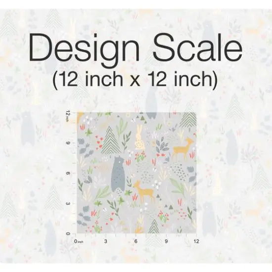 RoomMates Light Gray Spring Forest Pals Peel & Stick Wallpaper {7}