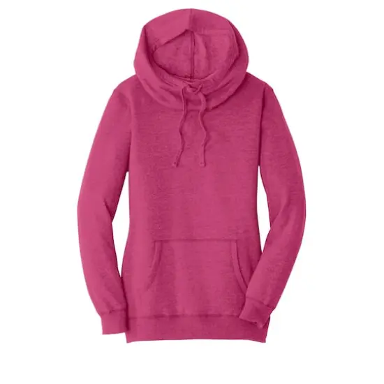 District&reg; Women's Lightweight Fleece Hoodie Heathered Pink Azalea {1}