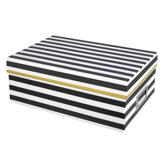 Black & White Stripe Photo Box by Simply Tidy&trade; {1}