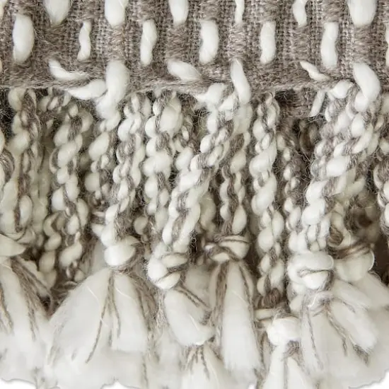 DII&reg; Gray & White Textured Acrylic Throw {4}