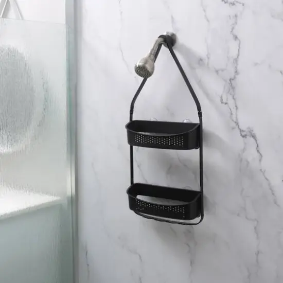 Bath Bliss 2 Way Convertible Shower Caddy Matte Black {11}