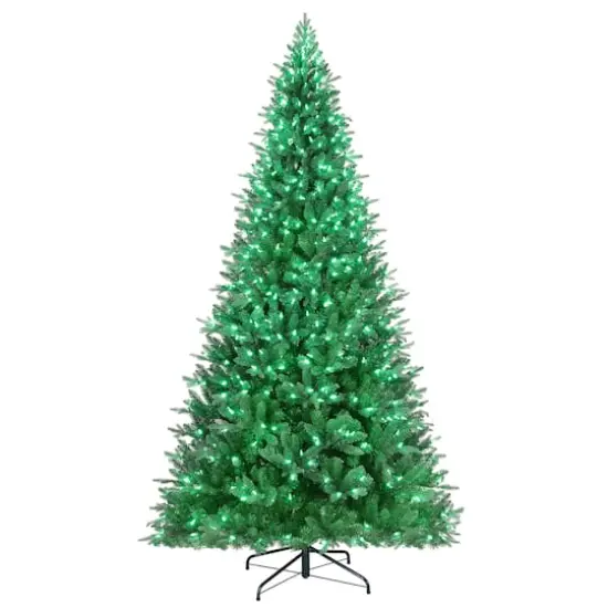 9ft. Pre-Lit Alexa Enabled Vermont Spruce Artificial Christmas Tree, Multicolor LED Lights {5}