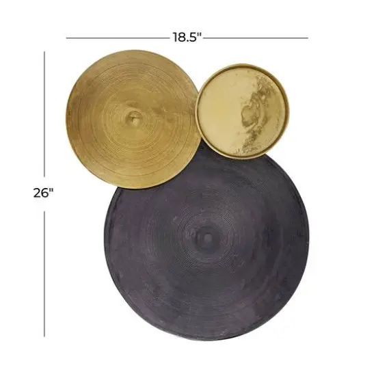 26" Black & Gold Aluminum Contemporary Wall D&eacute;cor {7}