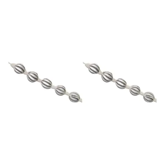 5.5ft. Black & Ivory Fabric Ball String Garlands, 2ct. {1}