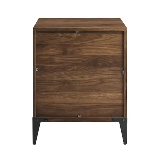 Walker Edison 20" Dark Walnut 2-Drawer Urban Side Table {5}