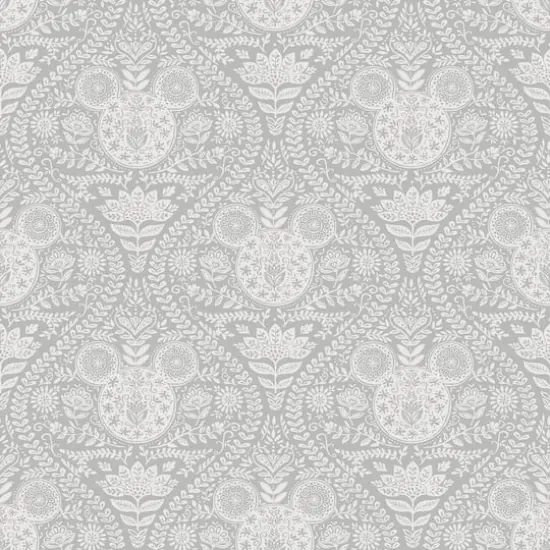 RoomMates Disney® Mickey Mouse Block Print Peel & Stick Wallpaper Grey {1}