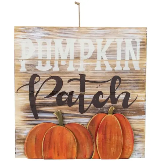 Pumpkin Patch Fall Harvest Wooden Wall Sign {1}