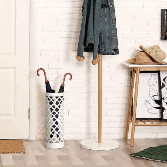 NEX&trade; Metal Umbrella Stand Rack White {7}