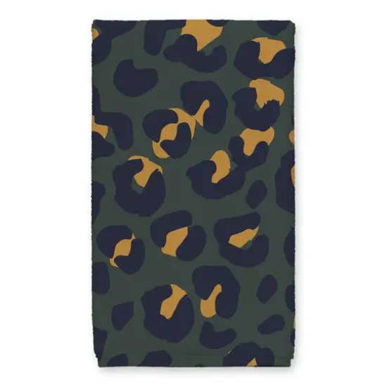 Good Cooking Vibes Only Leopard Tea Towel Set Green {4}