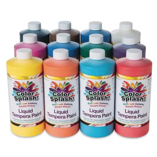 Color Splash!&reg; 12 Color Liquid Tempera Paint Set, 16oz. {1}
