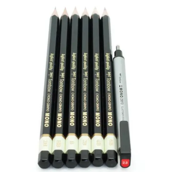 Tombow Mono Drawing 6 Pencil Set With Eraser {4}