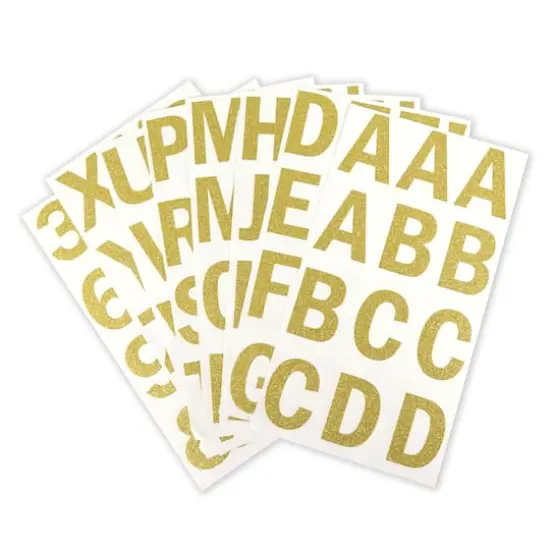 Gold Glitter Alphabet Stickers by Recollections&trade; {4}