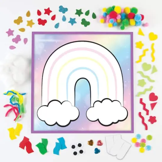 Creativity for Kids&reg; Rainbow Sticky Wall Art {3}