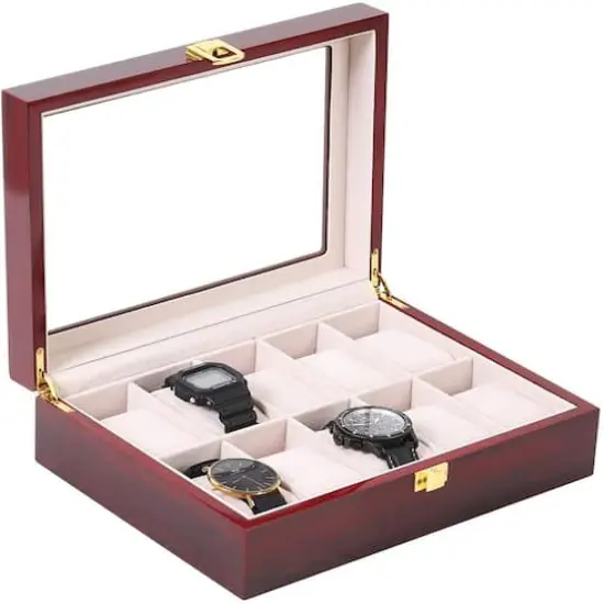 Cherry Red Deca Leather Watch Box {1}