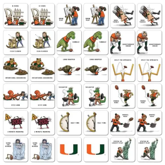 College Team Licensed Memory Match Game Miami Hurricanes {4}