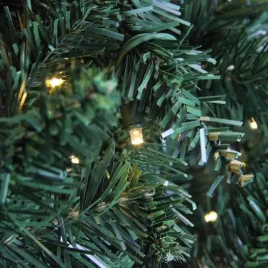 4.5 Ft.Pre-Lit Buffalo Fir Medium Artificial Christmas Tree, Warm White LED Lights {4}