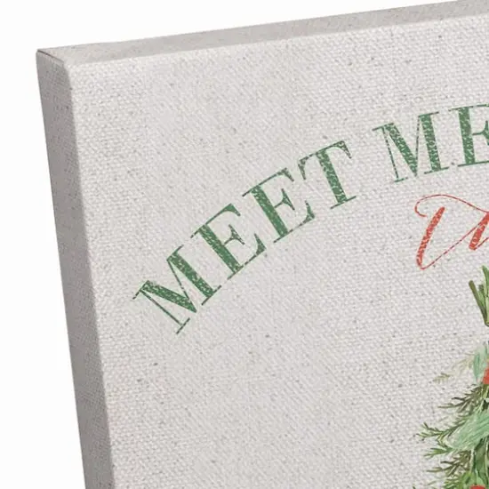 Meet Under Mistletoe 11x14 Canvas Wall Art {4}