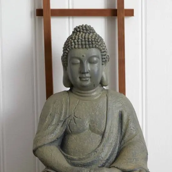 19.75" Gray Buddha Statue {7}