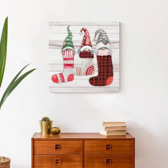 Gnome Stockings 20x20 Canvas Wall Art {6}