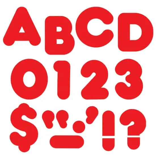4" Casual Uppercase Ready Letters&reg; Apple Red {1}