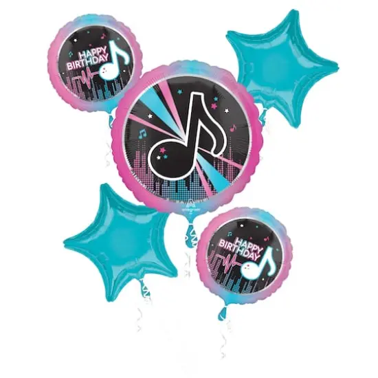 Music Note Foil Balloon Bouquet {1}