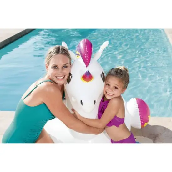Bestway H2OGO! PVC Fantasy Unicorn Kids Ride-On Pool Float {6}