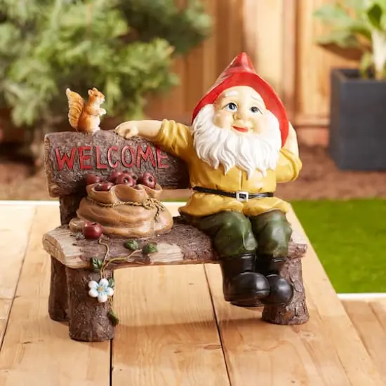 14" Garden Gnome Greeting Sign {5}