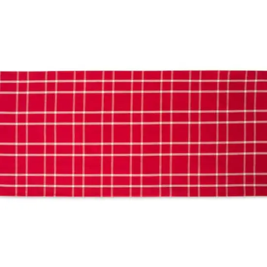 DII&reg; 108" Holly Berry Plaid Table Runner {3}