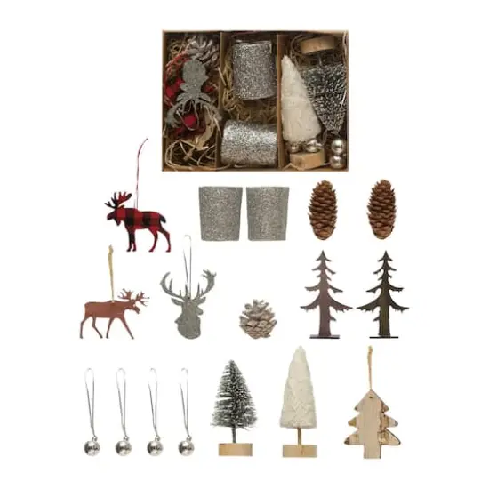 Hello Honey&reg; 17 Piece Glittery Silver Candles & Woodland Icons Candle Garden Kit {1}