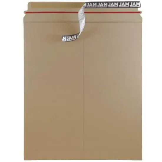 JAM Paper 12.75" x 15" Brown Kraft Flat Photo Mailer Peel & Seal Closure Envelopes, 6ct. {3}