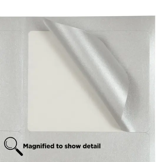 JAM Paper Adhesive Shipping Labels, 3.33" x 4" Metallic Silver {6}