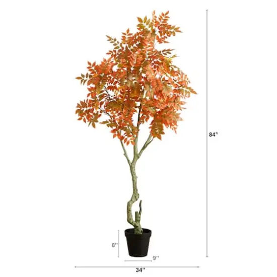 7ft. Autumn Sumac Artificial Fall Tree {3}