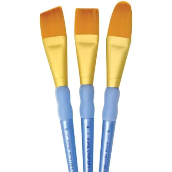 Royal & Langnickel&reg; Crafter's Choice&trade; Golden Taklon Large Brush Set {3}