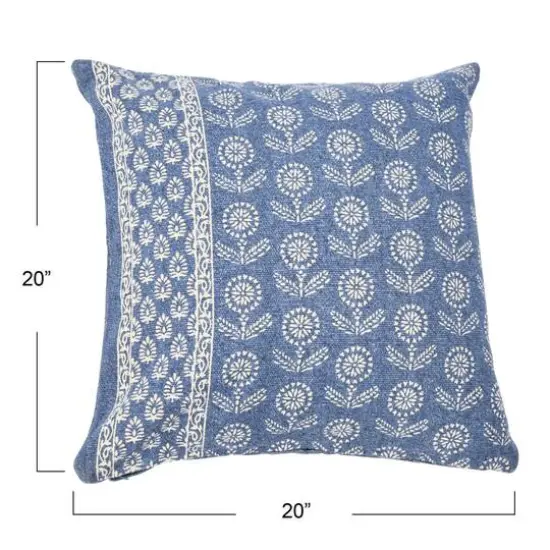 Hello Honey&reg; 20" Square Floral Fields Pillow Cover Blue {6}