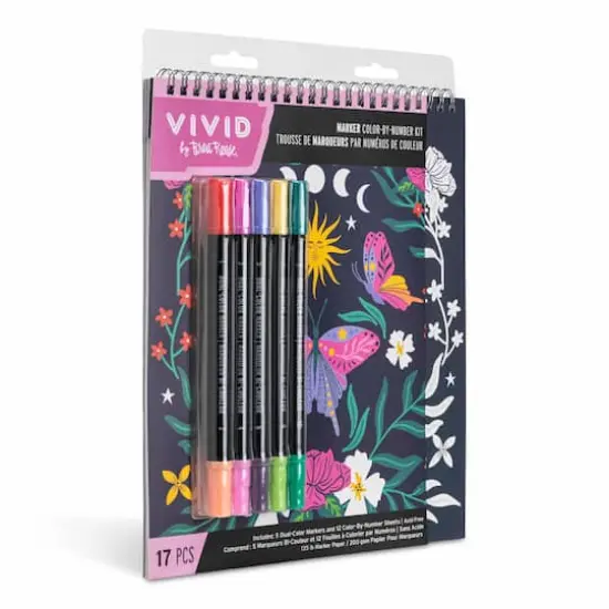VIVID by Brea Reese&reg; Botanical Marker Color-by-Number Kit {8}