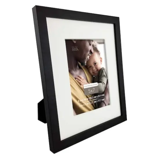 Expressions&trade; 5" x 7" Dark Oak Cross Grain Frame with Mat by Studio D&eacute;cor&reg; {6}