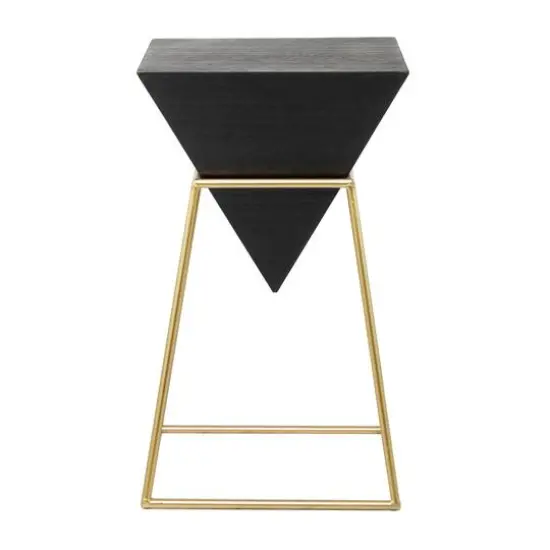 Black Wood Modern Accent Table 24" x 15" x 15" {5}