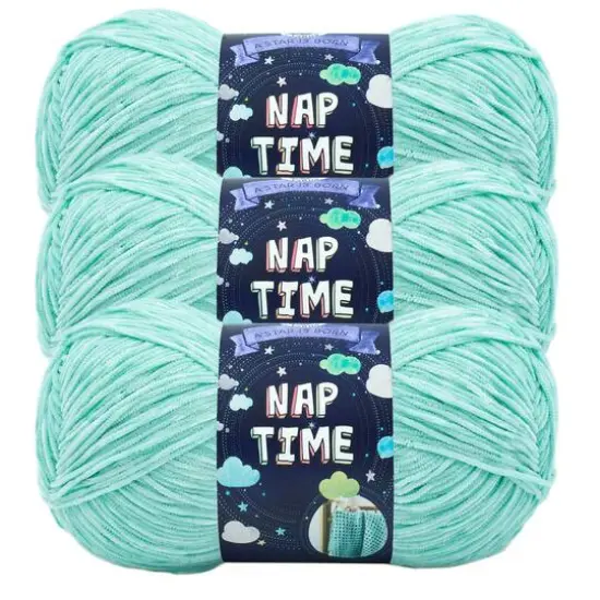 3 Pack Lion Brand&reg; Nap Time&reg; Yarn Pale Aqua {1}