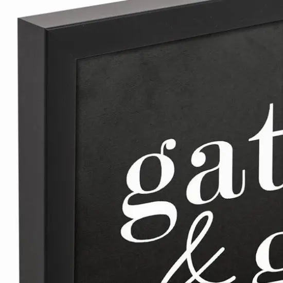 Gather and Give Thanks 12" x 12" Black Framed Canvas {4}