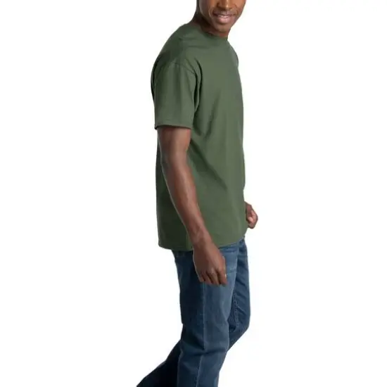 Fruit of the Loom EverSoft Mens Short Sleeve Crew T-Shirt 2 Pack Military Green {5}
