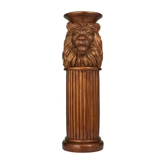 Bronze Polystone Traditional Pedestal Table, 25" x 8" x 9" {3}