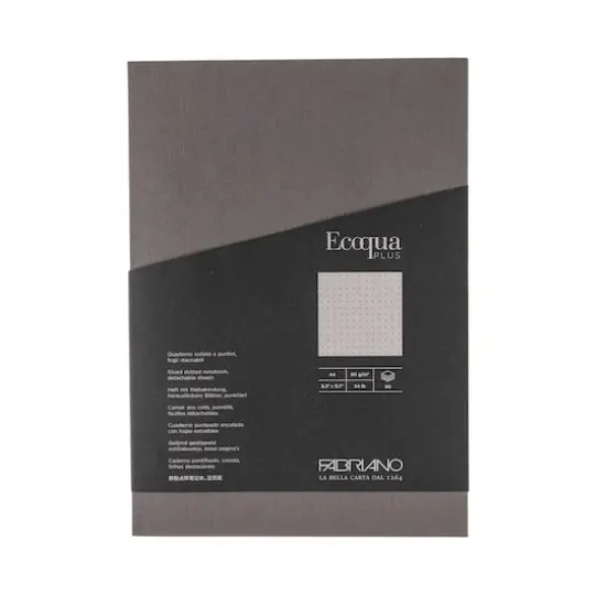 Fabriano&reg; Ecoqua Plus Dotted Glue-Bound Notebook Gray {4}