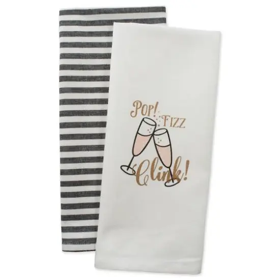 DII&reg; Assorted Pop Fizz Clink! Printed Dishtowel (Set of 2) {6}
