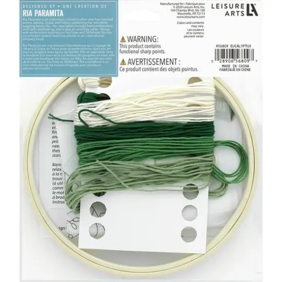 Leisure Arts&reg; 6" Eucalyptus Embroidery Kit {3}
