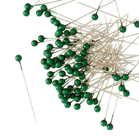 Loops & Threads&trade; Long Pearlized Pins Green {1}